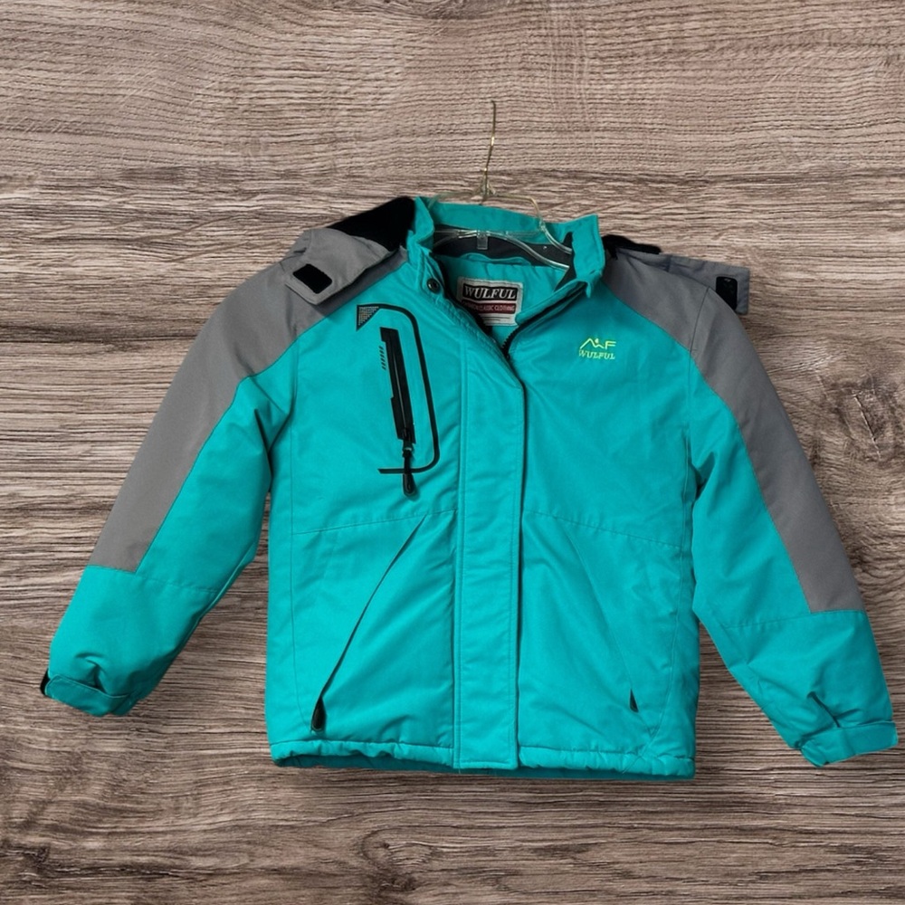 WULFUL - Unisex Waterproof Ski Jacket with Hood, Warm Fleece Lining, Winter Snow